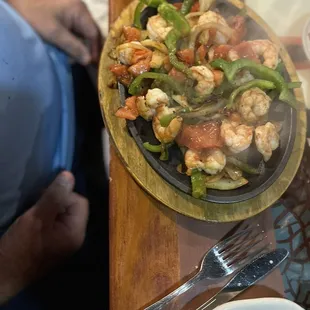 Shrimp fajitas