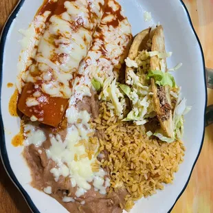 Enchilada and taco combination