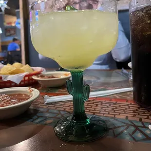 Margarita cactus glass