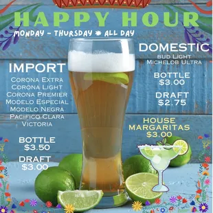 Happy hour menu 2024