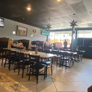 Inside the restaurant...