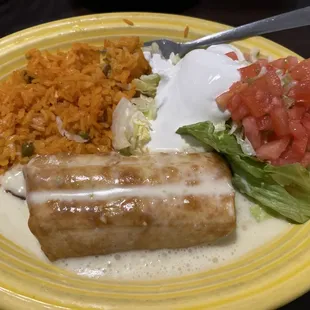 Lunch chimichanga