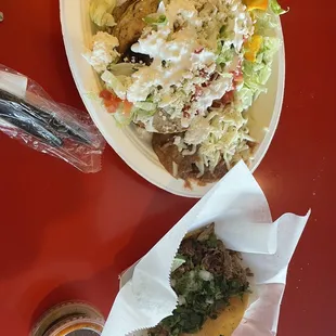 Quesadillas de Papas &amp; pork street taco