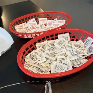 Really? COVID you take one or a few to the table I asked for salt and Pepper and got a whole basket.