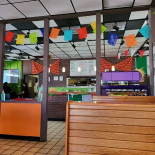 the interior of the restaurant