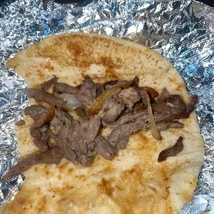 A mediocre over salted asada taco