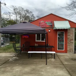 outside