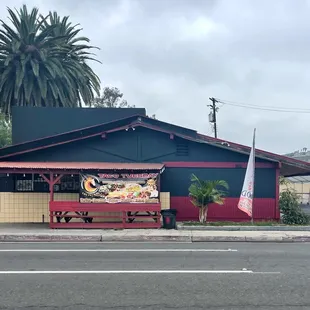 the front of the restaurant
