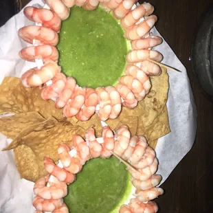 Botana de camarones naturales