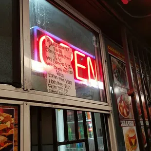 Menu as of early Jan 2016