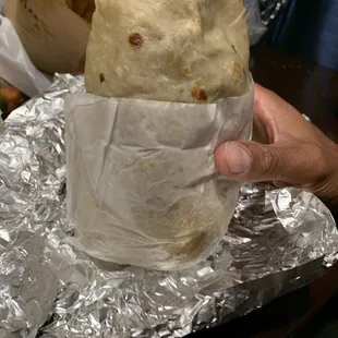 Pastor burrito the size of a child, meat is tender!