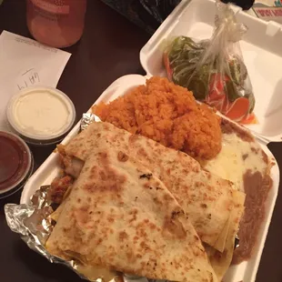 Al Pastor Quesadilla for only $7.50 but with portions like this it would be wrong not to tip.