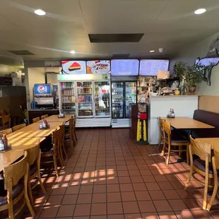 the inside of a restaurant