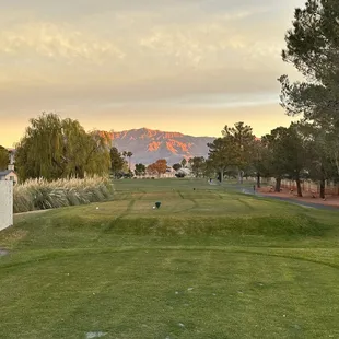 View from the first tee box 6:50AM tee time.