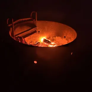 Large fire pit and grill