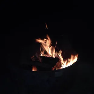 Spirit in the flames with us that night. Very spooky.