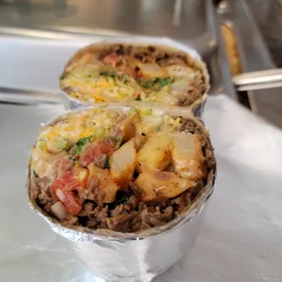 Asada burrito with French fries