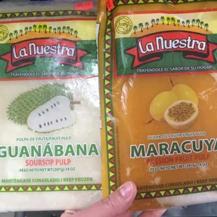 They got frozen fruit of exotic kind