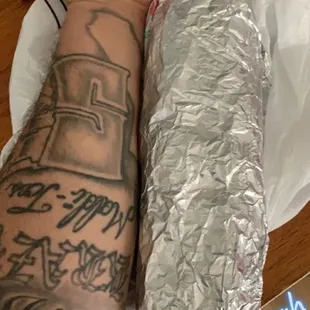 619 monster burrito has chicken and carne asada, fries and good flavors!!!