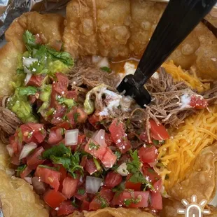 Not much green in the taco salad.