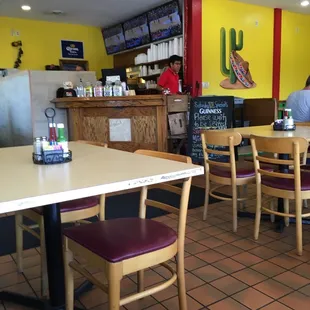 the interior of the restaurant