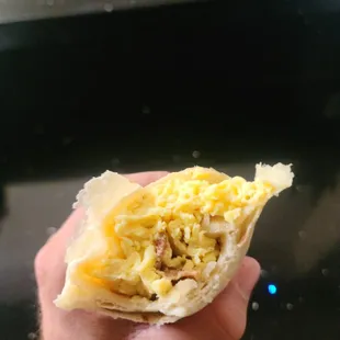 Apparently this is what you get when you order a bacon breakfast burrito.