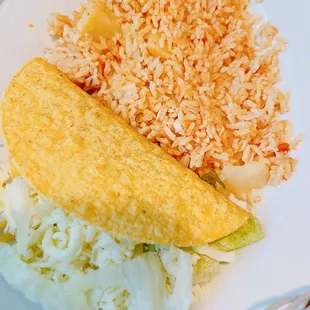 Kids Taco sans beans, more rice