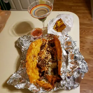 Tried the MEGA TACO for TACO Tuesday/Cinco de Mayo! DELICIOUS and fun eat!