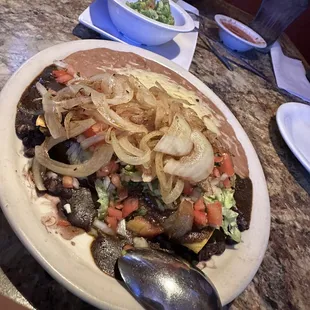 Enchiladas with beans