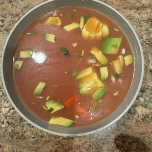 Shrimp cocktail. Poured it into a bowl because I did not see any shrimp in it&apos;s original container. Still, where&apos;s the shrimp?
