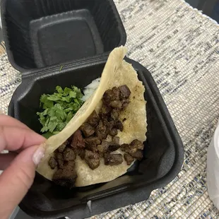 Taco al carbon- beef
