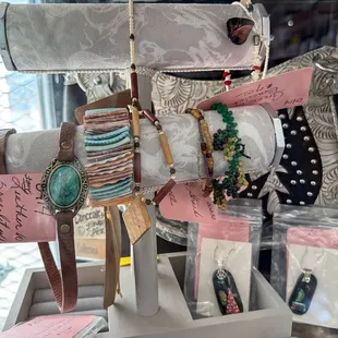 Small selection of jewelry available.