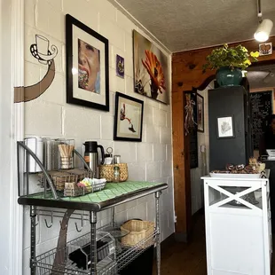 a kitchen and dining area