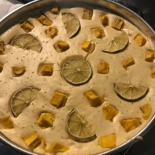 Mango key lime cheesecake
