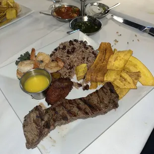 Surf &amp; Turf with Gallo Pinto Rice