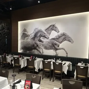 Mural in dining room