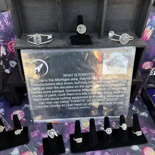 Cool Fordite jewelry from Silver Rockit Jewelry