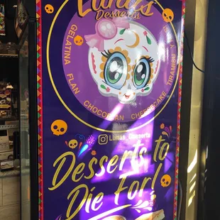 a sign in a store
