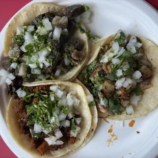 Taco Pastor, Cabeza, Carnitas