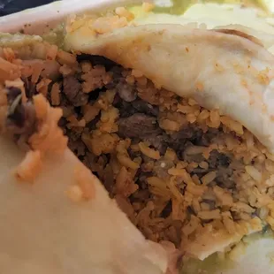wet asada burrito