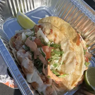 shrimp and cheese tacos