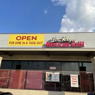 the front of the restaurant