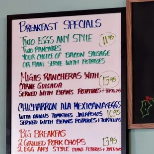 the menu