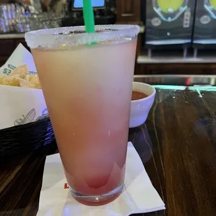 Raspberry swirl frozen margerita
