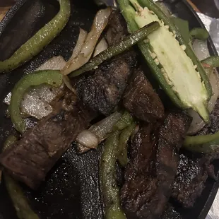 Steak fajitas