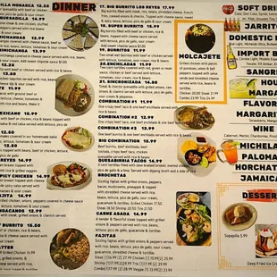 Dinner menu - 4/14/23