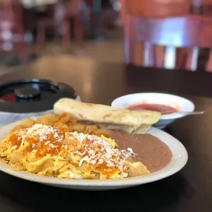 a plate of food and a drink