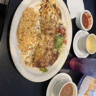 Burrito del Valle with beef! Was very flavorful!