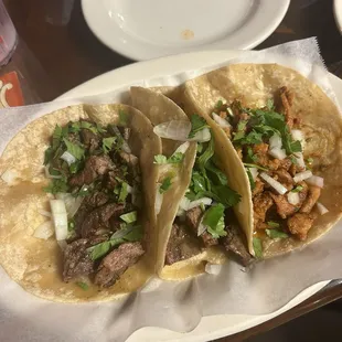 Asada and Pastor Tacos