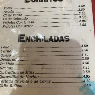 Ala Cart Menu